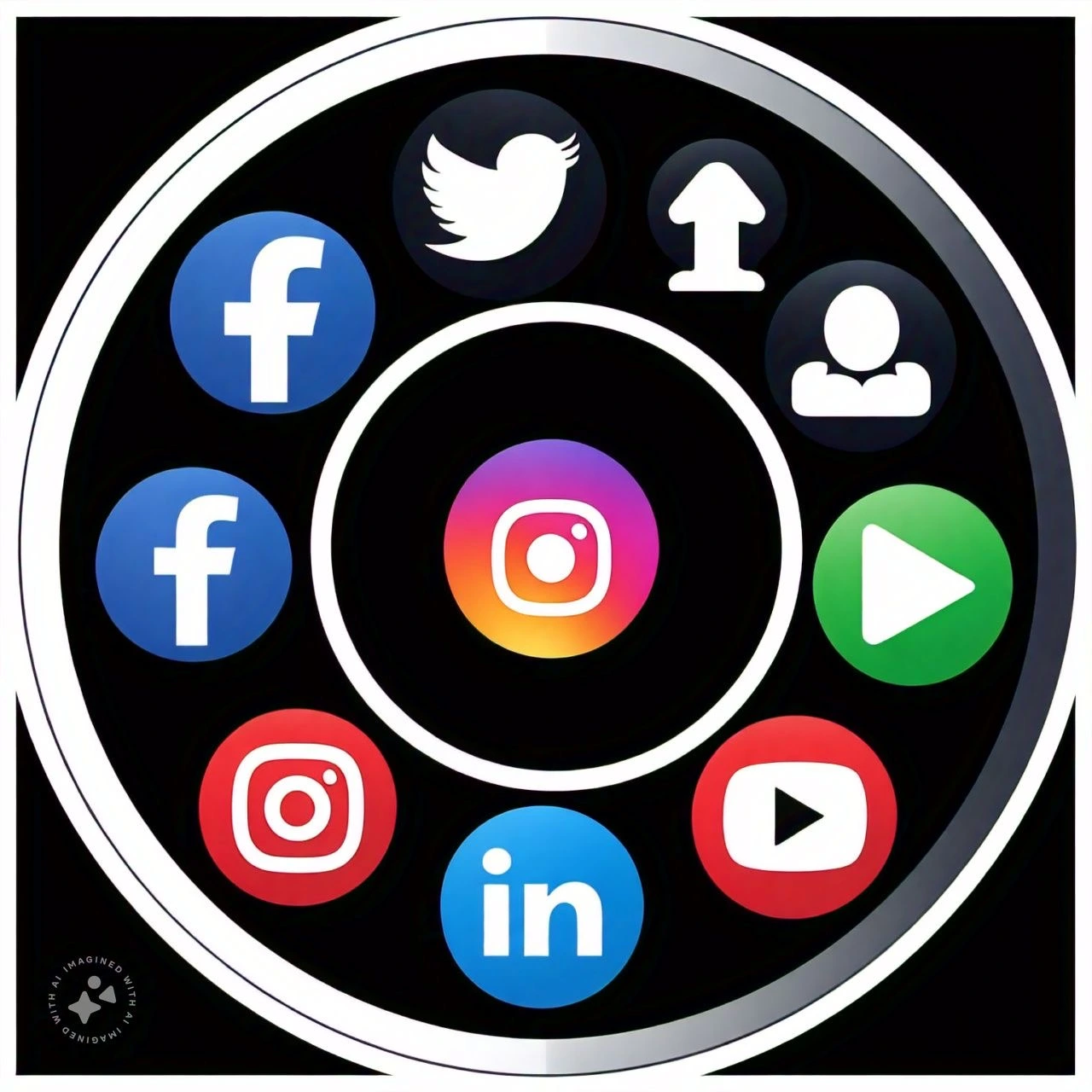 social media icons and type of digital marketing